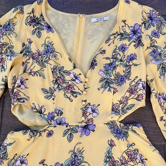 AFRM Los Angeles Floral Cutout Mini Dress - Picture 2 of 4